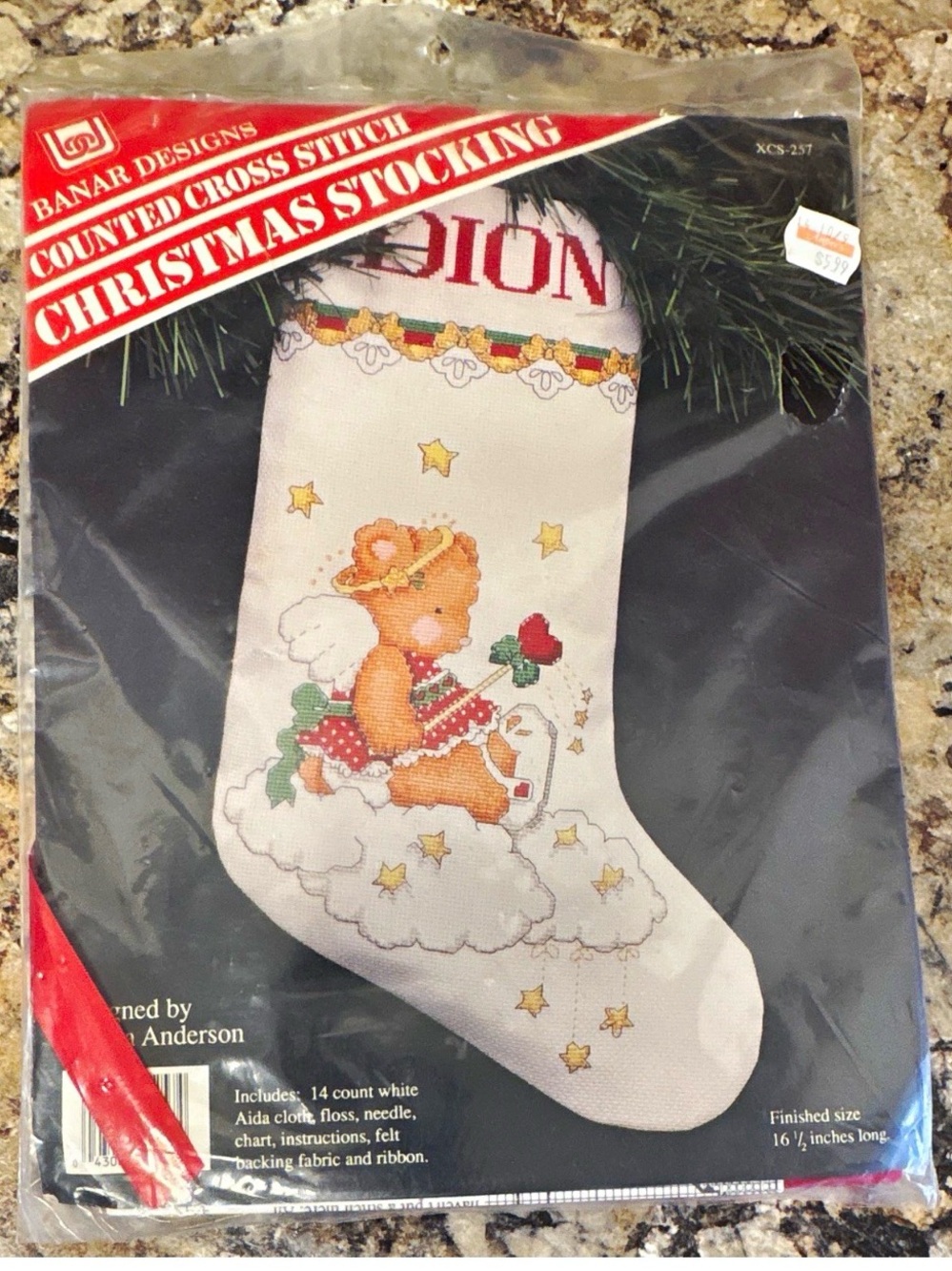 Banar Designs Counted Cross Stitch Christmas Sticking Kit